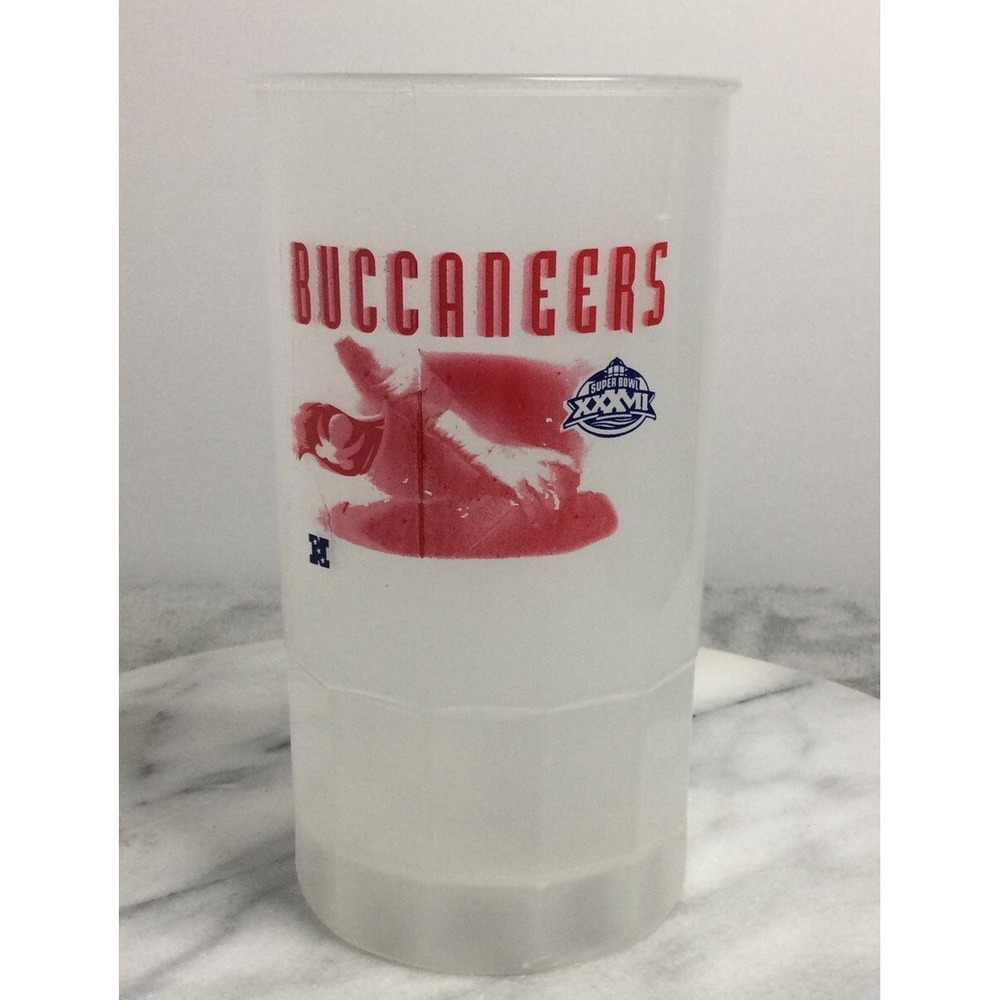 NFL Super Bowl XXXVII Buccaneers‎ Clear Mug Officially Licensed 32 oz